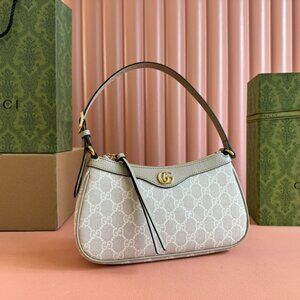 Gucci Ophidia small shoulder bag beige and white